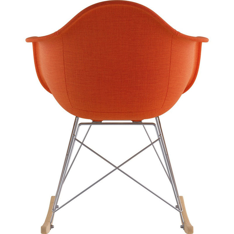 NyeKoncept Mid Century Rocker Chair | Lava Red/Nickel 332004RO1