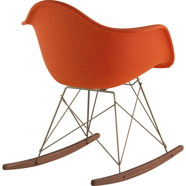 NyeKoncept Mid Century Rocker Chair | Lava Red/Brass 332004RO2
