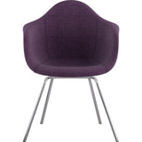 NyeKoncept Mid Century Classroom Arm Chair | Plum Purple/Nickel 332005CL1
