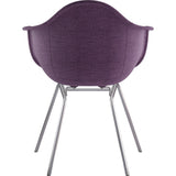 NyeKoncept Mid Century Classroom Arm Chair | Plum Purple/Nickel 332005CL1