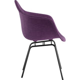 NyeKoncept Mid Century Classroom Arm Chair | Plum Purple/Gunmetal 332005CL3