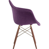 NyeKoncept Mid Century Dowel  Arm Chair | Plum Purple/Brass 332005EW2