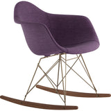 NyeKoncept Mid Century Rocker Chair | Plum Purple/Brass 332005RO2