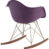 NyeKoncept Mid Century Rocker Chair | Plum Purple/Brass 332005RO2