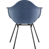 NyeKoncept Mid Century Classroom Arm Chair | Dodger Blue/Gunmetal 332006CL3