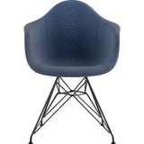 NyeKoncept Mid Century Eiffel Arm Chair | Dodger Blue/Gunmetal 332006EM3
