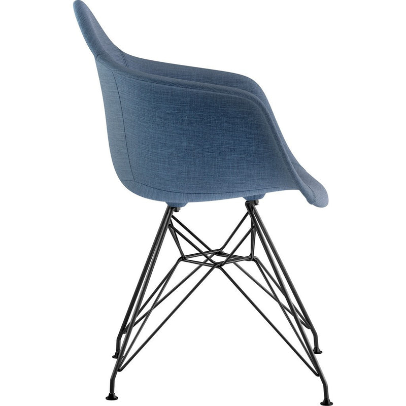 NyeKoncept Mid Century Eiffel Arm Chair | Dodger Blue/Gunmetal 332006EM3