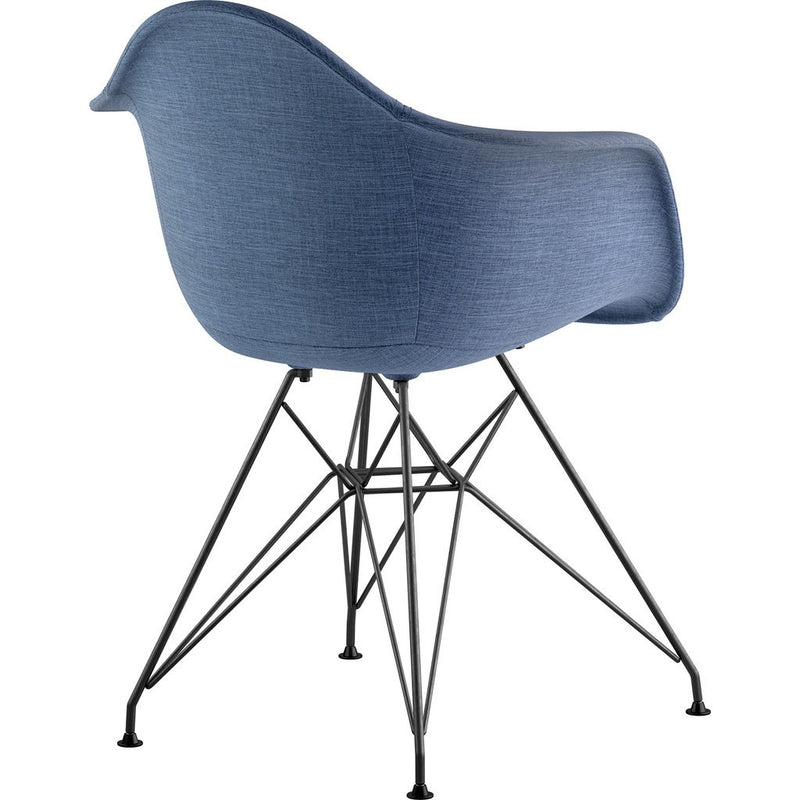 NyeKoncept Mid Century Eiffel Arm Chair | Dodger Blue/Gunmetal 332006EM3