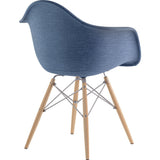 NyeKoncept Mid Century Dowel Arm Chair | Dodger Blue/Nickel 332006EW1
