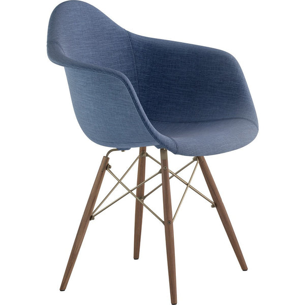NyeKoncept Mid Century Dowel Arm Chair | Dodger Blue/Brass 332006EW2