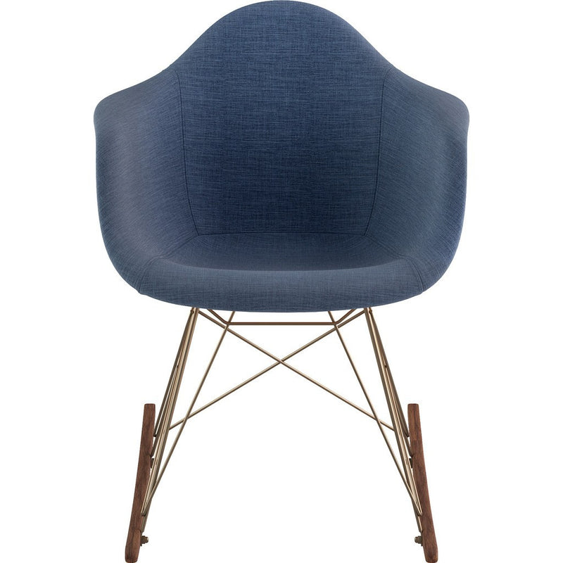 NyeKoncept Mid Century Rocker Chair | Dodger Blue/Brass 332006RO2