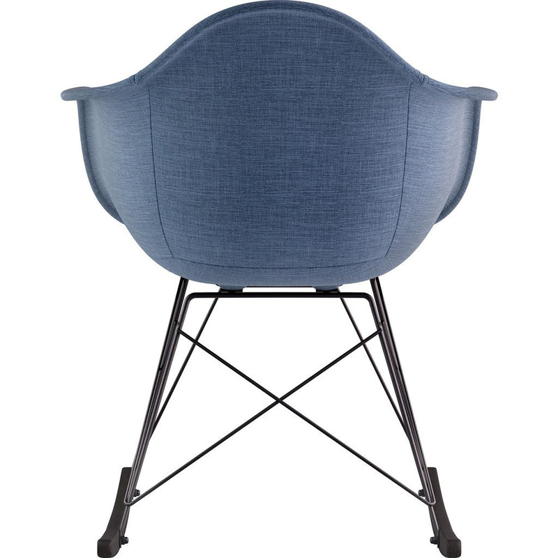 NyeKoncept Mid Century Rocker Chair | Dodger Blue/Gunmetal 332006RO3