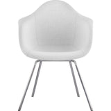 NyeKoncept Mid Century Classroom Arm Chair | Glacier White/Nickel 332007CL1