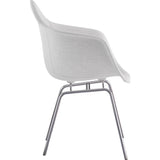 NyeKoncept Mid Century Classroom Arm Chair | Glacier White/Nickel 332007CL1