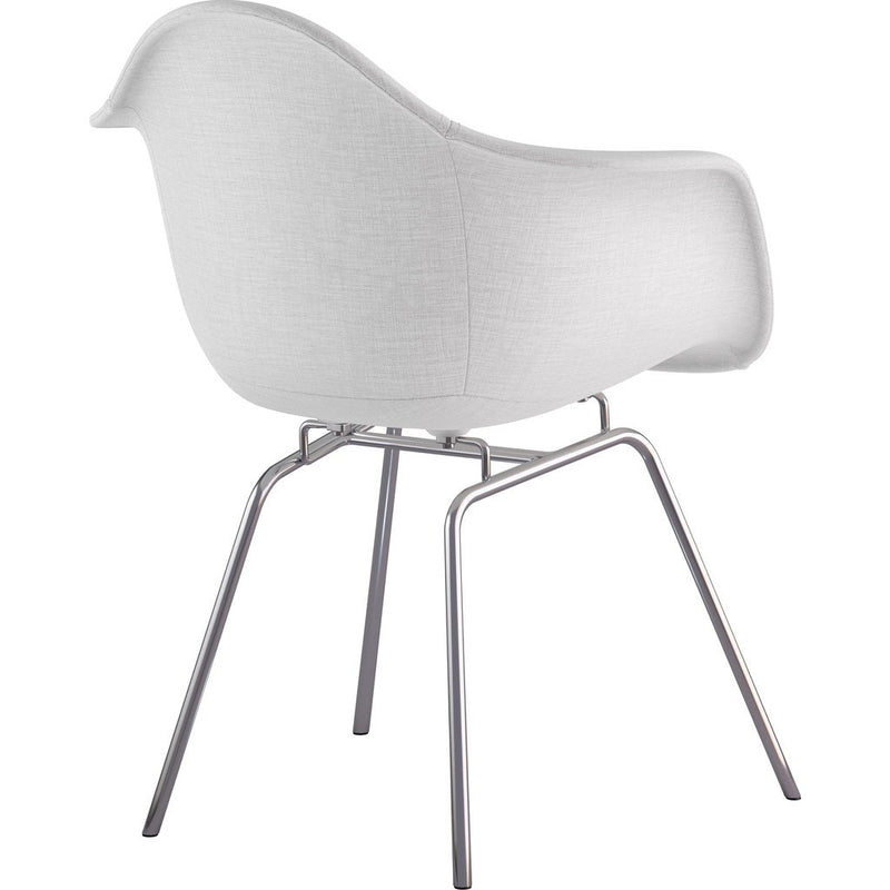NyeKoncept Mid Century Classroom Arm Chair | Glacier White/Nickel 332007CL1