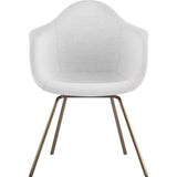 NyeKoncept Mid Century Classroom Arm Chair | Glacier White/Brass 332007CL2