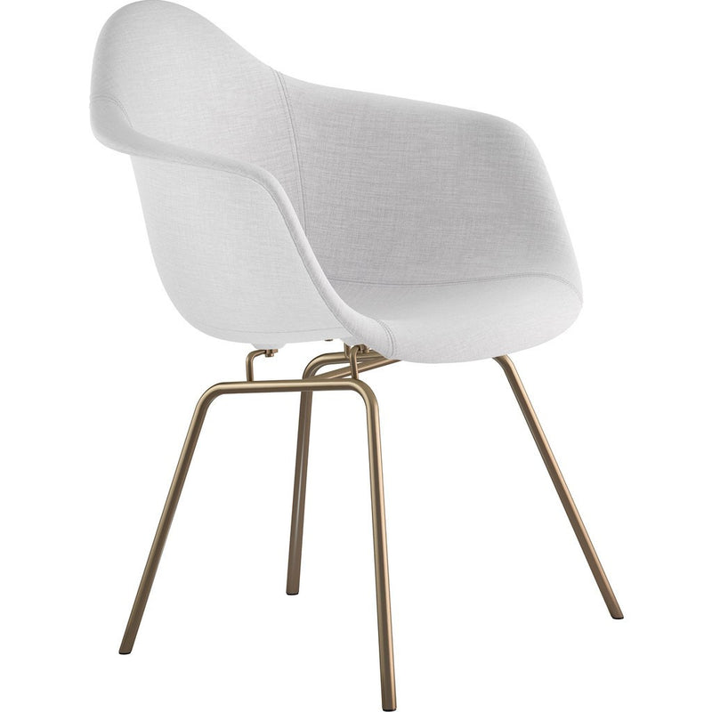 NyeKoncept Mid Century Classroom Arm Chair | Glacier White/Brass 332007CL2