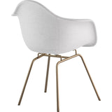 NyeKoncept Mid Century Classroom Arm Chair | Glacier White/Brass 332007CL2