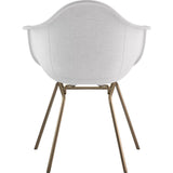 NyeKoncept Mid Century Classroom Arm Chair | Glacier White/Brass 332007CL2