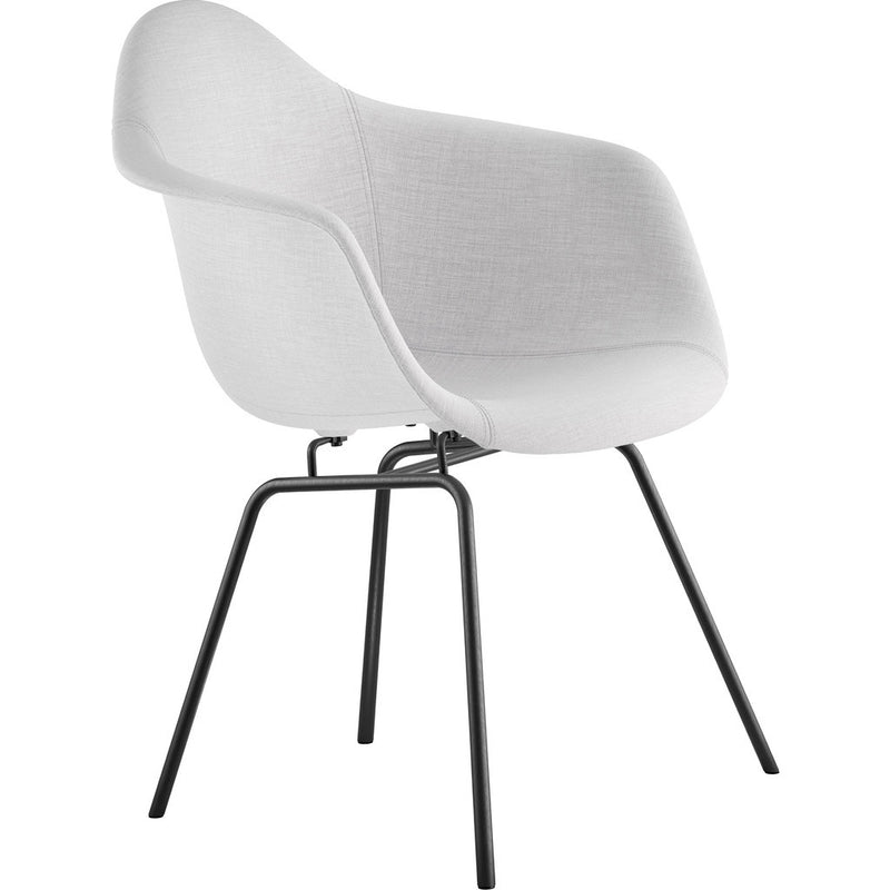 NyeKoncept Mid Century Classroom Arm Chair | Glacier White/Gunmetal 332007CL3