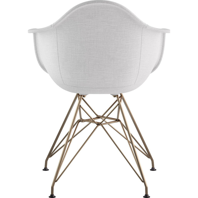 NyeKoncept Mid Century Eiffel Arm Chair | Glacier White/Brass 332007EM2