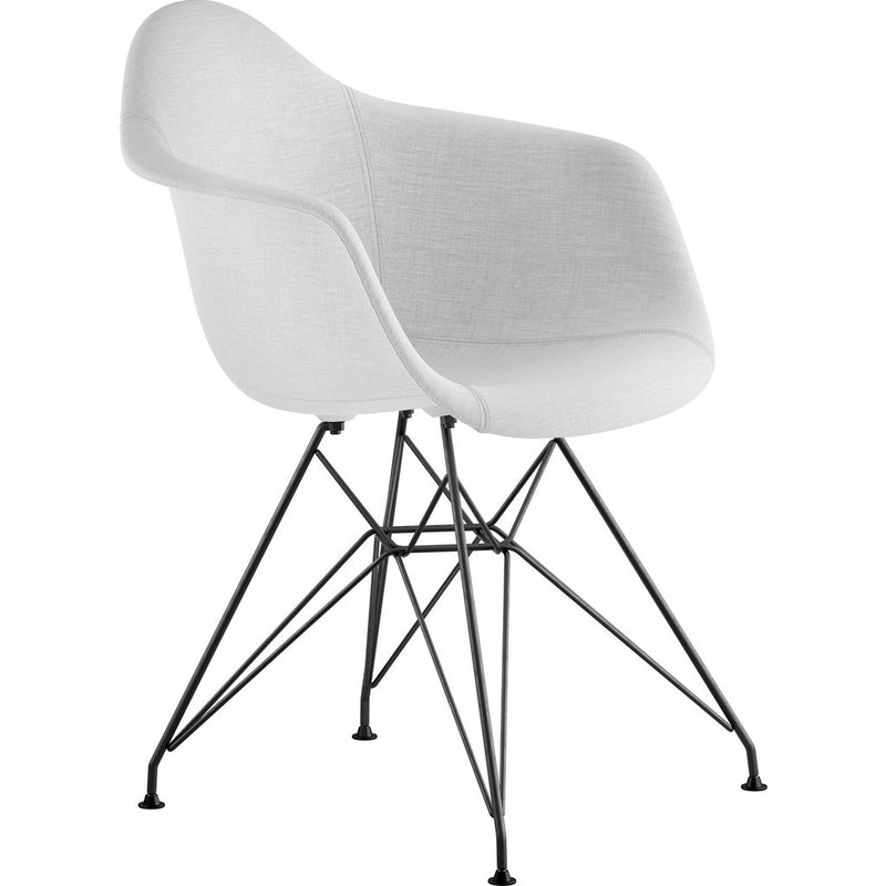 NyeKoncept Mid Century Eiffel Arm Chair | Glacier White/Gunmetal 332007EM3