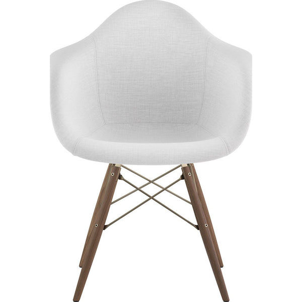 NyeKoncept Mid Century Dowel  Arm Chair | Glacier White/Brass 332007EW2