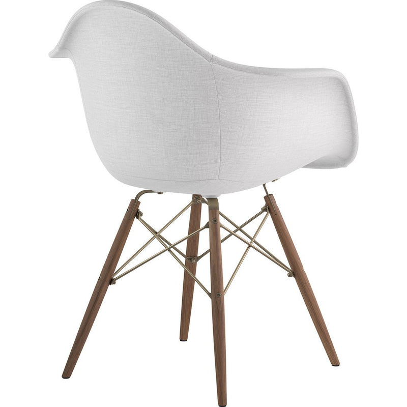 NyeKoncept Mid Century Dowel  Arm Chair | Glacier White/Brass 332007EW2
