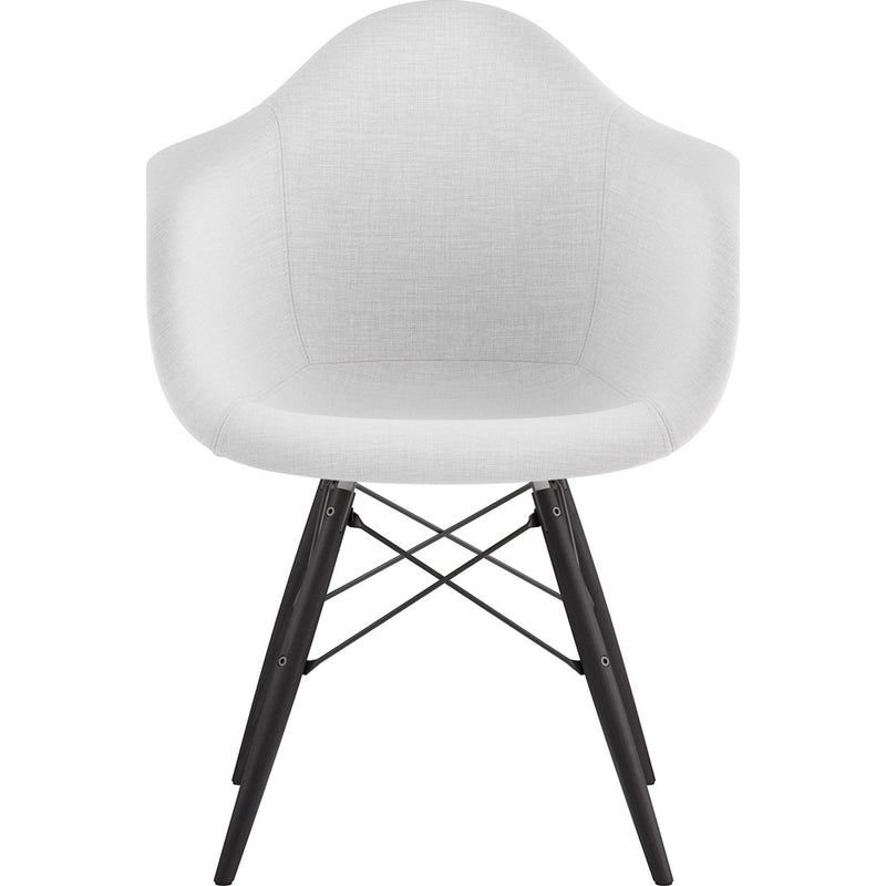 NyeKoncept Mid Century Dowel  Arm Chair | Glacier White/Gunmetal 332007EW3