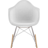 NyeKoncept Mid Century Rocker Chair | Glacier White/Nickel 332007RO1