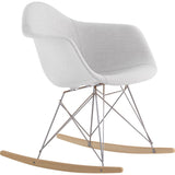 NyeKoncept Mid Century Rocker Chair | Glacier White/Nickel 332007RO1