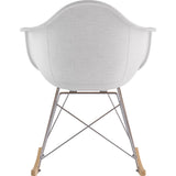 NyeKoncept Mid Century Rocker Chair | Glacier White/Nickel 332007RO1
