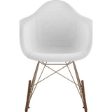 NyeKoncept Mid Century Rocker Chair | Glacier White/Brass 332007RO2