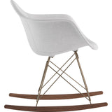 NyeKoncept Mid Century Rocker Chair | Glacier White/Brass 332007RO2