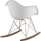 NyeKoncept Mid Century Rocker Chair | Glacier White/Brass 332007RO2