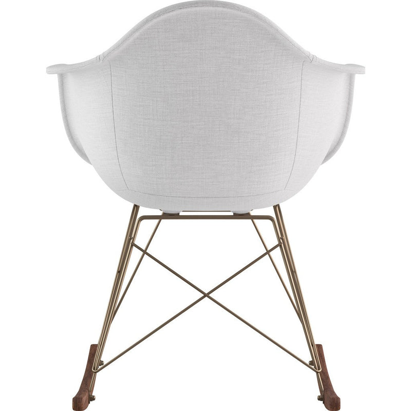 NyeKoncept Mid Century Rocker Chair | Glacier White/Brass 332007RO2