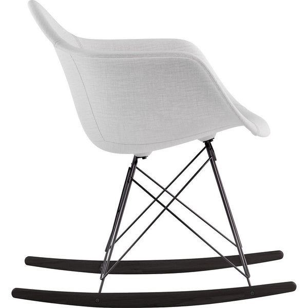 NyeKoncept Mid Century Rocker Chair | Glacier White/Gunmetal 332007RO3
