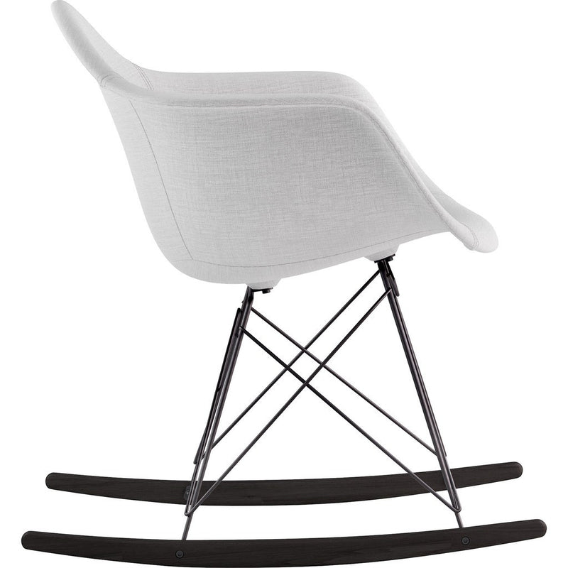 NyeKoncept Mid Century Rocker Chair | Glacier White/Gunmetal 332007RO3