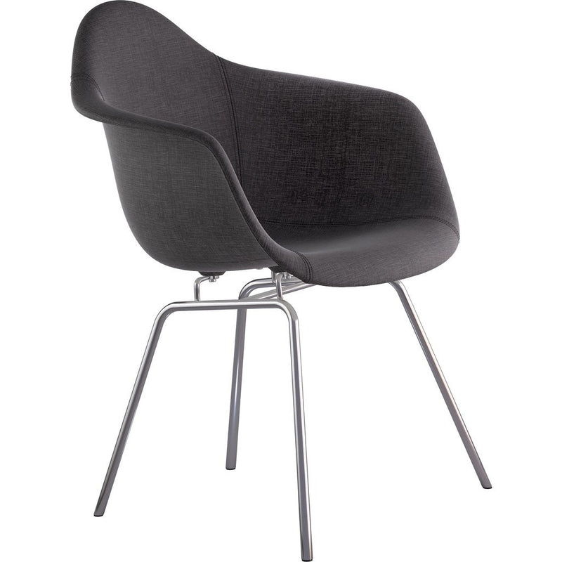 NyeKoncept Mid Century Classroom Arm Chair | Charcoal Gray/Nickel 332008CL1
