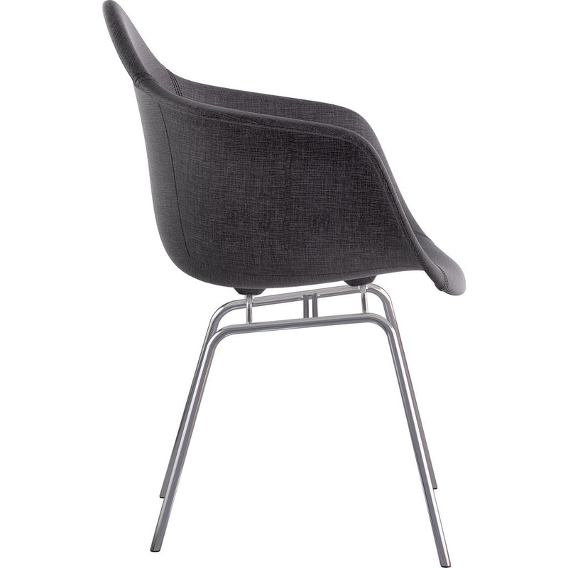 NyeKoncept Mid Century Classroom Arm Chair | Charcoal Gray/Nickel 332008CL1