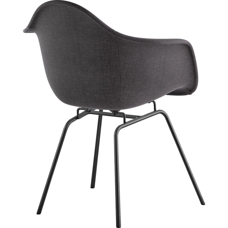 NyeKoncept Mid Century Classroom Arm Chair | Charcoal Gray/Gunmetal 332008CL3