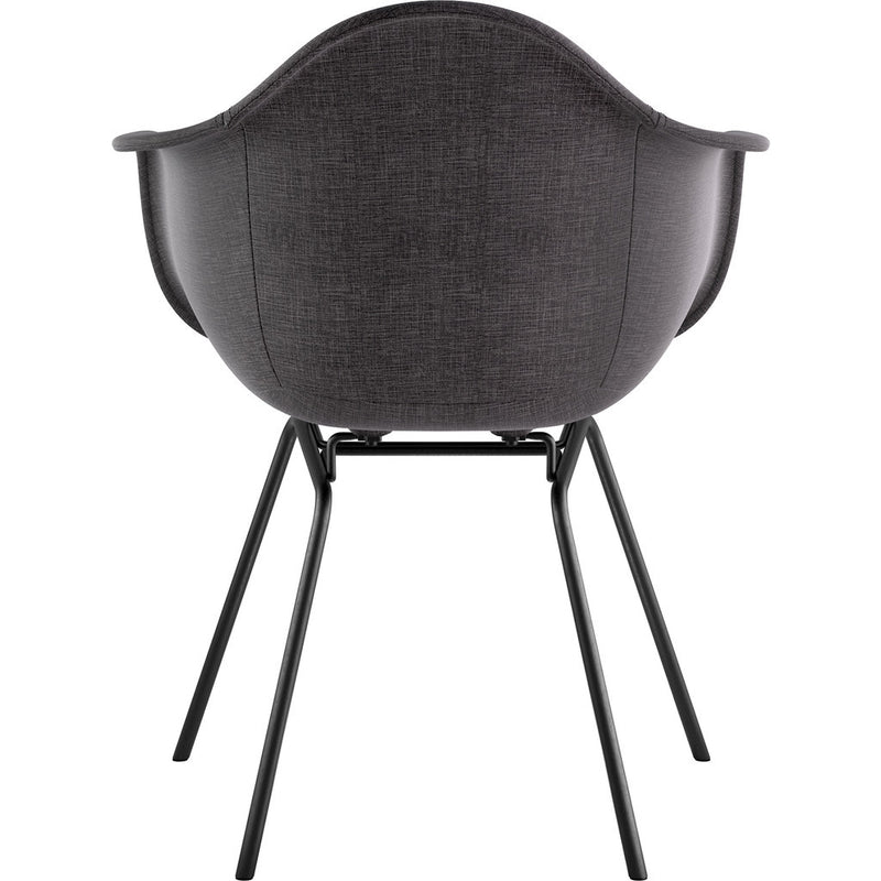 NyeKoncept Mid Century Classroom Arm Chair | Charcoal Gray/Gunmetal 332008CL3