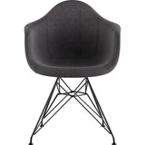 NyeKoncept Mid Century Eiffel  Arm Chair | Charcoal Gray/Gunmetal 332008EM3