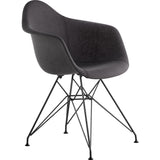 NyeKoncept Mid Century Eiffel  Arm Chair | Charcoal Gray/Gunmetal 332008EM3