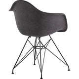 NyeKoncept Mid Century Eiffel  Arm Chair | Charcoal Gray/Gunmetal 332008EM3