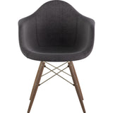 NyeKoncept Mid Century Dowel  Arm Chair | Charcoal Gray/Brass 332008EW2