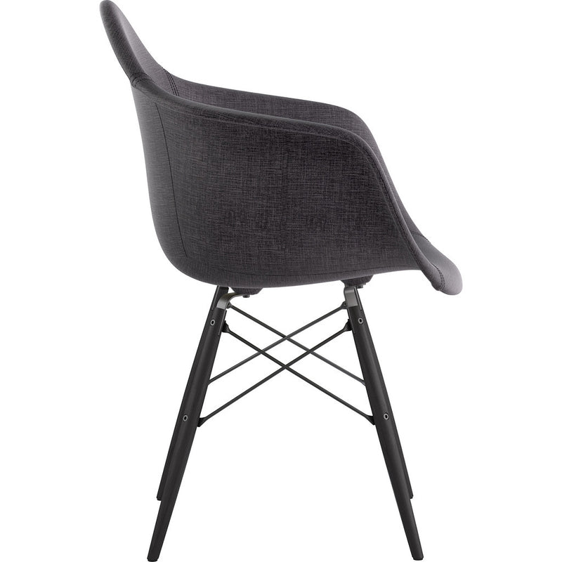 NyeKoncept Mid Century Dowel  Arm Chair | Charcoal Gray/Gunmetal 332008EW3