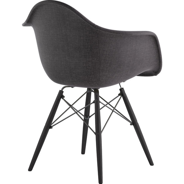 NyeKoncept Mid Century Dowel  Arm Chair | Charcoal Gray/Gunmetal 332008EW3