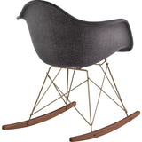 NyeKoncept Mid Century Rocker Chair | Charcoal Gray/Brass 332008RO2