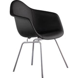 NyeKoncept Mid Century Classroom Arm Chair | Milano Black/Nickel 332009CL1